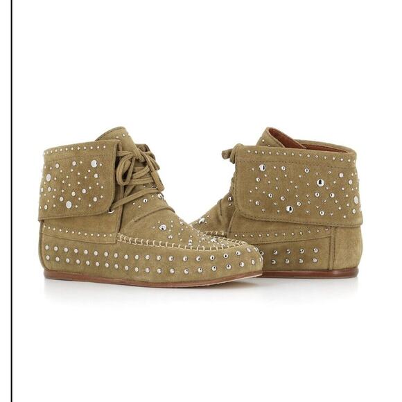 Zadig & Voltaire Desert Boot Santa Fe Dream Studs Suede Leather Festival Sz 36 - Picture 1 of 7